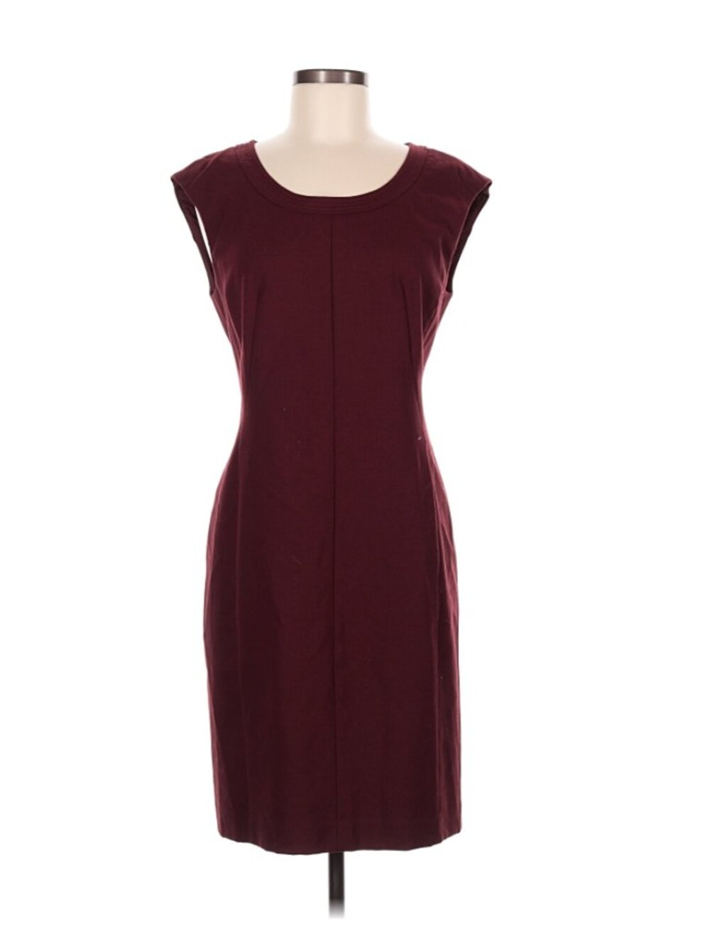 Ann Taylor Burgundy Sheath Dress - 2P